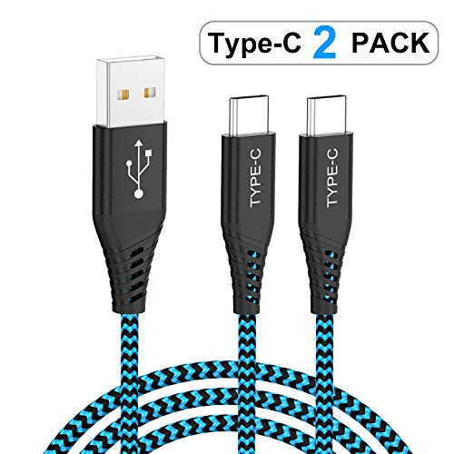 1FT Short USB Type C Cable_3Pack Nylon Braided USB A to C Fast Charging  and  Data Sync Cord for Samsung Galaxy S10  S9   S9 Plus    S8   S8 Plus    Note 8_LG V20 G5 G6_ Pixel_MacBook