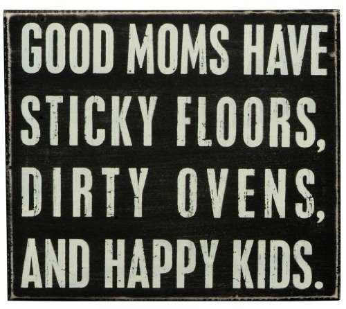 Primitives by Kathy 17082 Classic Box Sign, 8" x 7" x 1.75", Good Moms Primitives by Kathy 17082 Classic Box Sign, 8" x 7" x 1.75", Good Moms