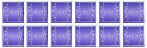 3dRose Purple Thank you - Greeting Cards, 6 x 6 inches, set of 12 (gc_17508_2) 3dRose Purple Thank you - Greeting Cards, 6 x 6 inches, set of 12 (gc_17508_2)