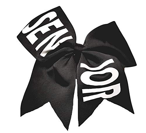 AZBOWS Cheer Bows Black Senior SEN IOR Hair Bow