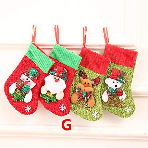 CapsA Christmas Stockings Snowflake Santa Snowman Reindeer Family Pack Stockings Socks for Xmas Holiday Party Decor Christmas Ornament Candy Gift Bag Party Favors _G_