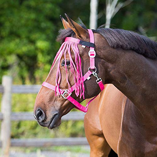 HORZE Nylon Fly Protection Soft Veil _ Raspberry Pink_ Horse