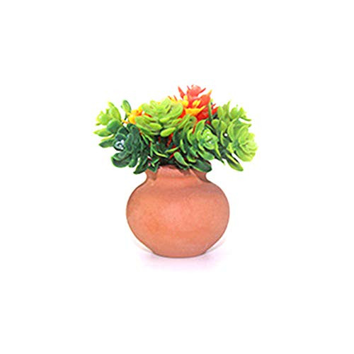 BullkerDirect 1 12 Miniature Dollhouse Models DIY Decor Doll House Kit Simulation Flower Pot Model Desk Craft Miniature Doll House Garden Decor J