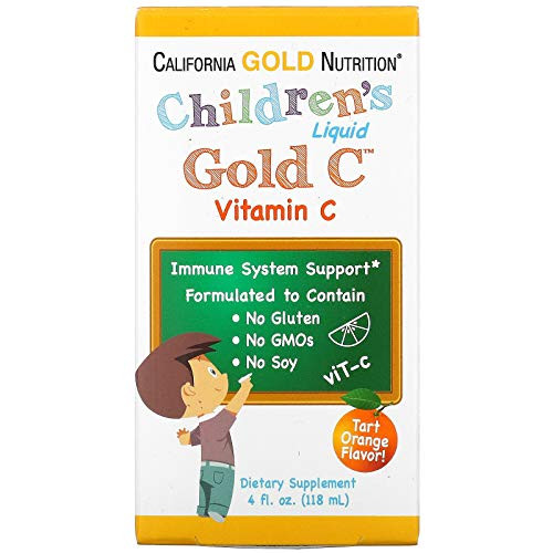 California Gold Nutrition Children's Liquid Gold Vitamin C_ USP Grade_ Tart Orange Flavor_ 4 fl oz _118 ml_