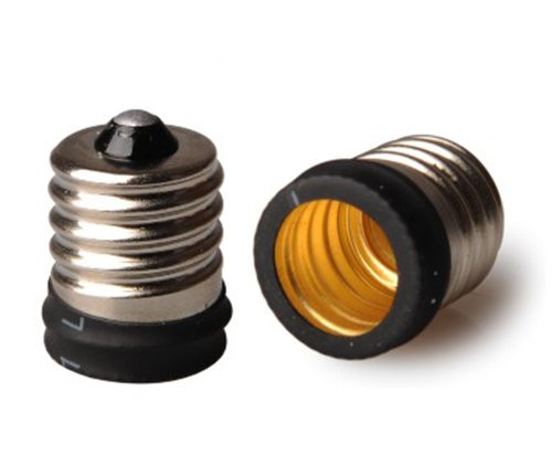 E_Simpo 10pcs E17 to E14 Adapter E17 to EU Standard Candelabra Base E14 Lamp Base Holder Socket Adapter Converter