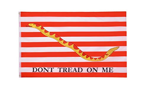 RainRoad First Navy Jack Flag 3x5 ft? Printed Polyester US Military Banner for Inside Outside Use Brass Gromme _First Navy Jack Flag_