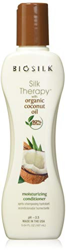 BioSilk Silk Therapy Coconut Oil Moisturizing Conditioner _ 92 Percent  Natural_ Sulfate_ Paraben and Gluten Free _ Multiple Sizes