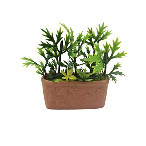 BullkerDirect Miniature Dollhouse Models DIY Decor Doll House Kit Simulation Plant Flower Pot Model Figurine Miniature Doll House Garden Accessory H