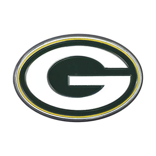 FANMATS NFL _ Green Bay Packers 3D Molded Color Metal Emblem 2.1 in. x 3.15 in.