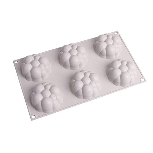 Clouds Silicone Molds for Baking Mousse Cake 3D 6 Cavity Baking Mold for Cake Dessert Mold Pastry Chocolate Cup Cake FANKEE