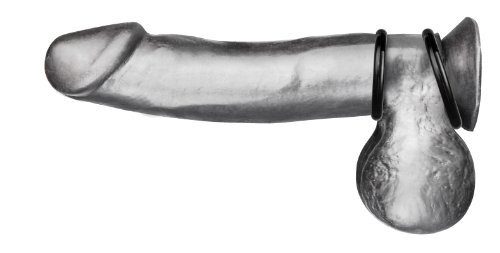 Blueline C and B Silicone Cock Ring Set Black