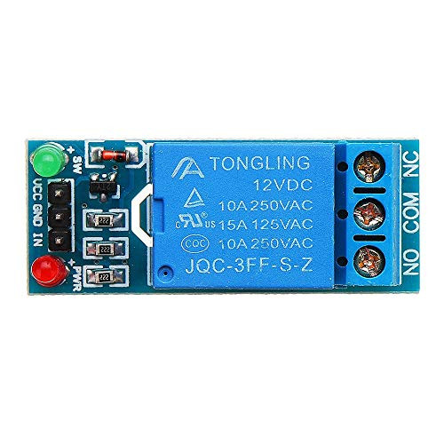 Module with Optocoupler Isolation Relay High Level Trigger for A r _d u i n o 1 Channel 12V Relay Module Test Module YAGMGUS
