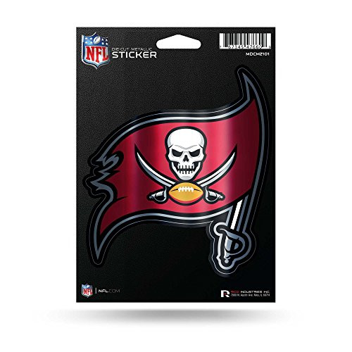 NFL Rico Industries Die Cut Metallic Sticker_ Tampa Bay Buccaneers Team Color_ 5 x 7_inches NFL Rico Industries Die Cut Metallic Sticker_ Tampa Bay Buccaneers Team Color_ 5 x 7_inches