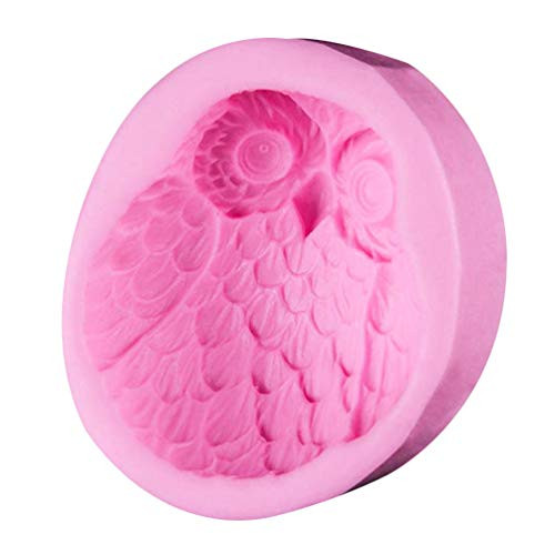 YARNOW 3D Owl Silicone Mold Fondant Decorating Mold Chocolate Candy Cake Mould for DIY Soap Lotion Bar Polymer Clay Wax Crayon Supplies