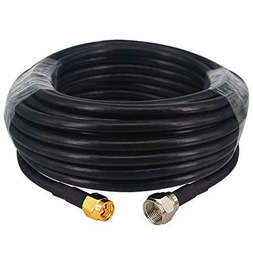Boobrie F to SMA Cable 16.4ft SMA Male to F Type Male Coax Cable 5M RG58 F Type Male Extension Cable Low Loss F to SMA Antenna Cable for RF Coaxial Cable_ F Female Connector_ SMA Female Connector