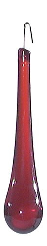 B and P Lamp 4 inch  Ruby Color Teardrop Pendalogue