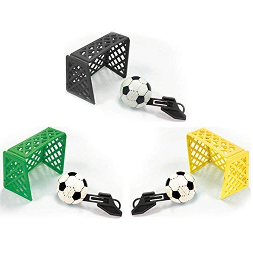 Amscan Fun_Filled_ Soccer Tabletop Game_ Supplies_ Assorted_ 2 inch  H 1 2 inch  W x 1 inch  D 6ct Party Activities_ x 1 x 1 inch  D