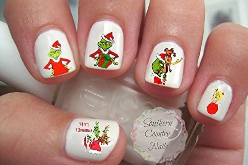 Christmas G Nail Decal Nail Art Fingernail Decals Nail