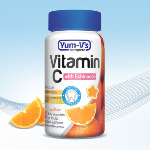 Yum V's Vitamin C with Echinacea Orange Flavor 60 Jellies