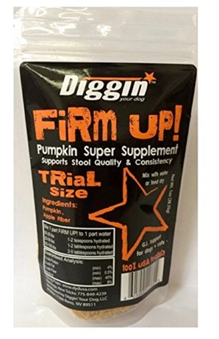 Diggin' Your Dog Firm up Pumpkin Dog Pet Cat Digestive Tract Health Trial Size 1oz USA Made Diggin' Your Dog Firm up Pumpkin Dog Pet Cat Digestive Tract Health Trial Size 1oz USA Made