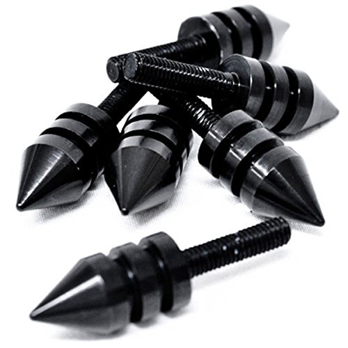 Krator Black Motorcycle Spike Bolt Screw Fairings 6pcs Compatible with Harley Davidson Street Tour Road Glide Classic