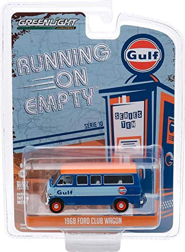 Greenlight 41100_B Running on Empty Series 10 Gulf Oil 1968 Ford Club Wagon 1 64 Scale Diecast