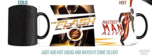 Morphing Mugs Flash (Fastest Man Alive) Ceramic Mug, Black