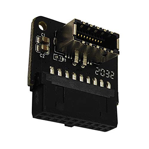 COMeap USB 3.0 _3.1 Gen 2_ Internal IDC 19 Pin Motherboard Header to Type_E A_Key USB 3.1 20 Pin Type C Front Panel Header Mount Adapter _Reverse Type_