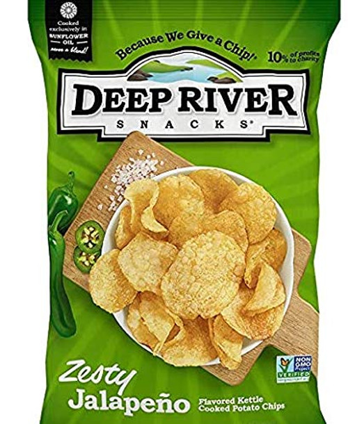 Deep River Snacks Zesty Jalapeno Potato Chips_ 1 Ounce _Pack of 7_ Deep River Snacks Zesty Jalapeno Potato Chips_ 1 Ounce _Pack of 7_
