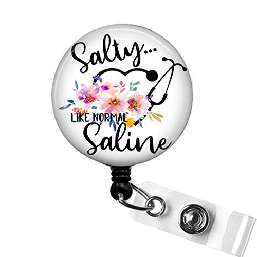 Salty Like Normal Saline Retractable Badge Holder_ Funny Nurse Badge Reel_ Funny Salty Like Normal Saline Nurse Badge Reel_ Funny Badge Clip Salty Like Normal Saline Retractable Badge Holder_ Funny Nurse Badge Reel_ Funny Salty Like Normal Saline Nurse Badge Reel_ Funny Badge Clip