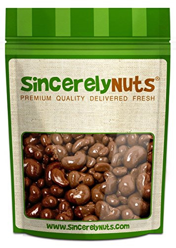 Sincerely Nuts Milk Chocolate Covered Cashews  1Lb. Bag _ Chocolate Dipped  and  Coated Gourmet Treats _ Delicious Gluten Free Snack Food _ Wonderful Holiday Gifts_ Party Favors_ Stocking Stuffers