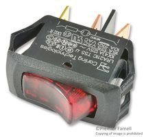 CARLING TECHNOLOGIES LRA211_CR_B 125N SWITCH_ ROCKER_ SPST_ 16A_ 250V_ RED _1 piece_