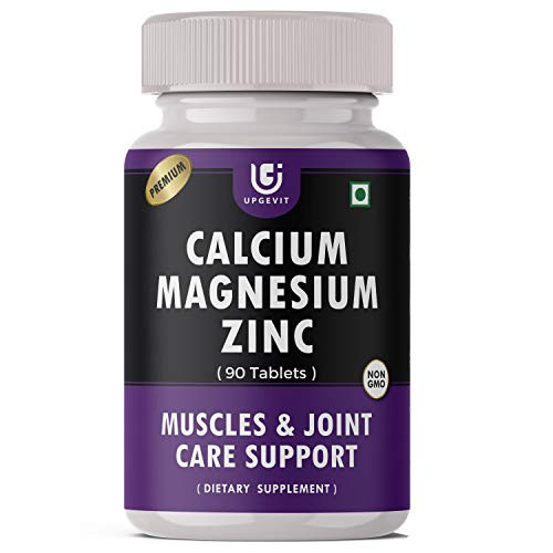 UPGEVIT Calcium_ Magnesium_ Zinc with Vitamin D3  and  B12 for men and women_ Ideal for bone health_ Sports Recovery  and  Joint Care Support._ 90 Veg tablets
 UPGEVIT Calcium_ Magnesium_ Zinc with Vitamin D3  and  B12 for men and women_ Ideal for bone health_ Sports Recovery  and  Joint Care Support._ 90 Veg tablets