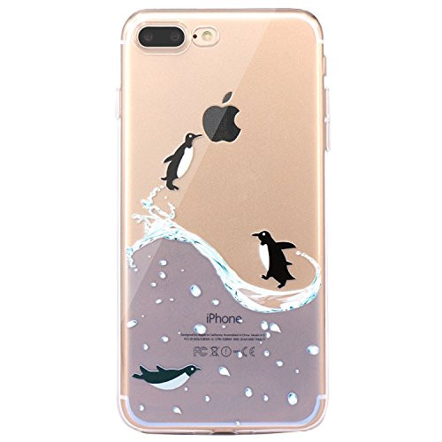 JAHOLAN iPhone 7 Plus Case_ iPhone 8 Plus Case Amusing Whimsical Design Clear TPU Soft Case Rubber Silicone Skin Cover for iPhone 7 Plus iPhone 8 Plus _ Penguin Fly JAHOLAN iPhone 7 Plus Case_ iPhone 8 Plus Case Amusing Whimsical Design Clear TPU Soft Case Rubber Silicone Skin Cover for iPhone 7 Plus iPhone 8 Plus _ Penguin Fly