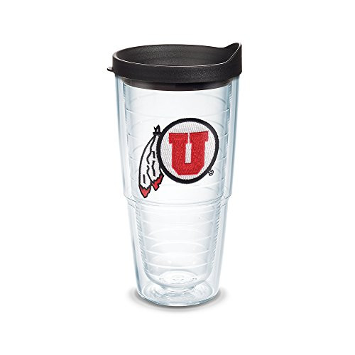 Tervis Utah University of Emblem Individually Boxed Tumbler with Black Lid, 24 oz, Clear Tervis Utah University of Emblem Individually Boxed Tumbler with Black Lid, 24 oz, Clear