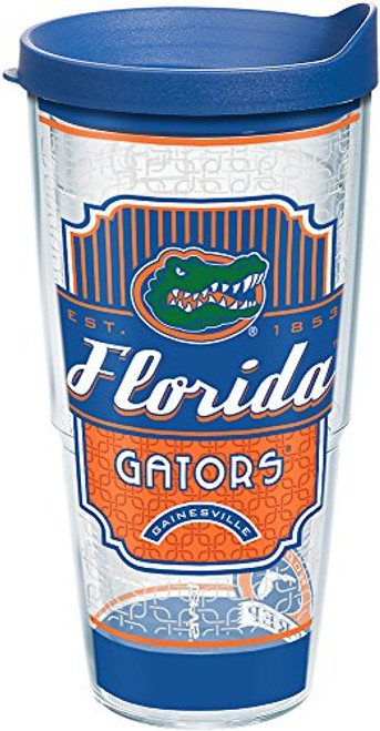 Tervis 1229391 Florida Gators Pregame Prep Tumbler with Wrap and Blue Lid 24oz, Clear Tervis 1229391 Florida Gators Pregame Prep Tumbler with Wrap and Blue Lid 24oz, Clear