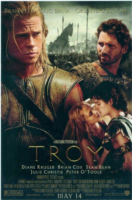 Pop Culture Graphics Troy Poster Movie G 11x17 Brad Pitt Eric Bana Orlando Bloom Diane Kruger