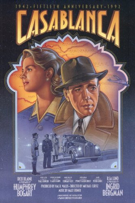 Pop Culture Graphics Casablanca Poster Movie K 11x17 Humphrey Bogart Ingrid Bergman Paul Henreid Claude Rains Pop Culture Graphics Casablanca Poster Movie K 11x17 Humphrey Bogart Ingrid Bergman Paul Henreid Claude Rains