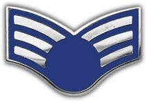US Air Force E_4 Senior Airman _no star_ Lapel Pin