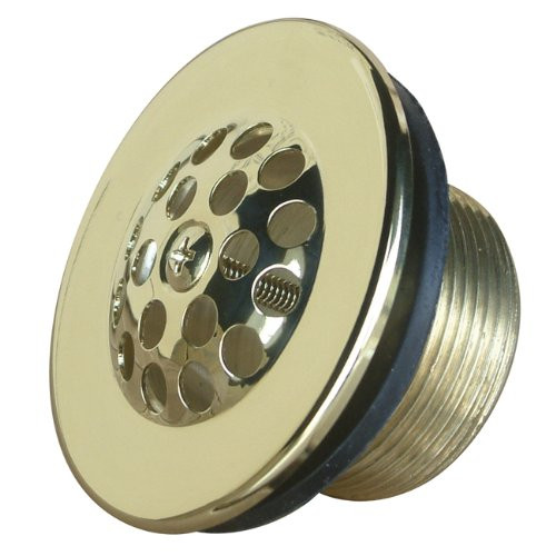 Kingston Brass DTL202 Bath Tub Drain Strainer and Grid, Polished Brass