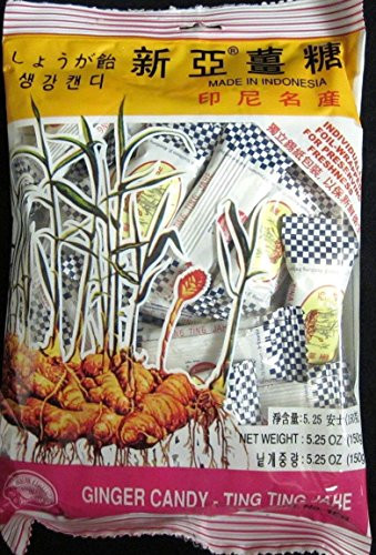 2 BAGS Ting Ting Jahe Ginger Candy Herbal Health Snack 4.40 Ounce