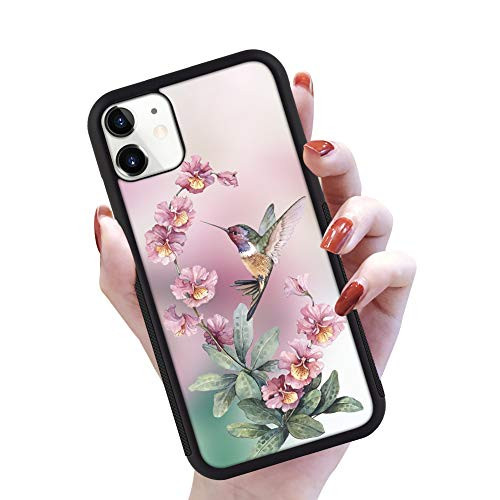 for iPhone 11 Phone Case_ Beautiful Hummingbird Drawing Pattern Hard PC Back and Soft TPU Bumper Edges Ultra_Slim Shockproof Anti_Scratch Texture Case Fit for iPhone 11_2019_.¡ for iPhone 11 Phone Case_ Beautiful Hummingbird Drawing Pattern Hard PC Back and Soft TPU Bumper Edges Ultra_Slim Shockproof Anti_Scratch Texture Case Fit for iPhone 11_2019_.¡