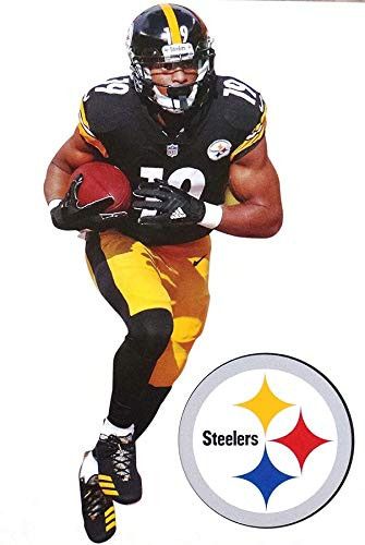 Juju Smith_Schuster Mini FATHEAD  Plus  Pittsburgh Logo Official NFL Vinyl Wall Graphics 7 inch  INCH