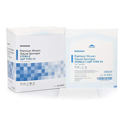 McKesson 12_Ply USP Type VII Gauze Sponge Sterile 4 x 4 inch  50 per Box