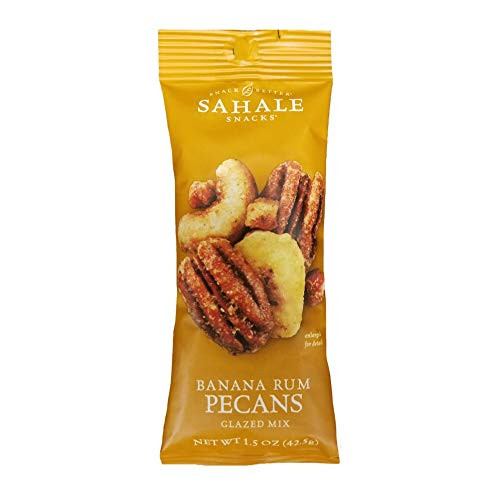 Sahale Snacks Banana Rum Pecans Glazed Mix_ 1.5 Ounces _Pack of 9_