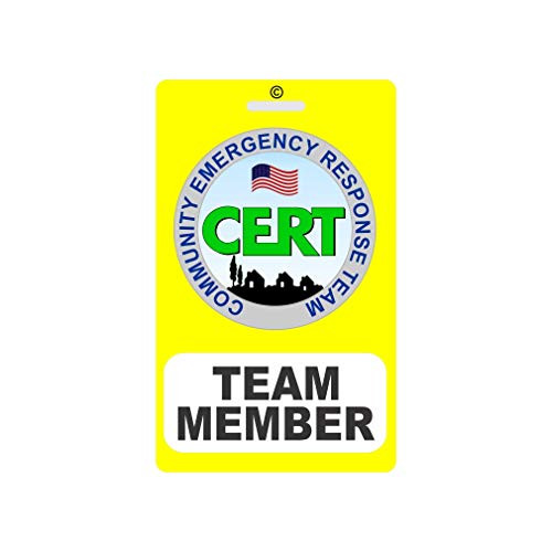 CERT Team Member PVC ID Tag Plastic Identification Badge _ C 04 White