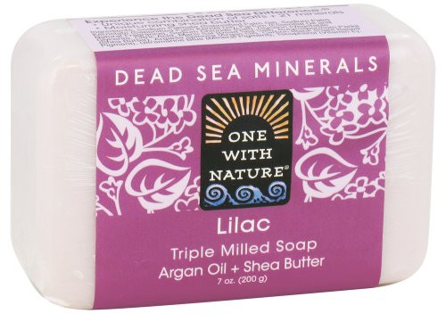 One With Nature Dead Sea Minerals Triple Milled Bar Soap Lilac _ 7 oz