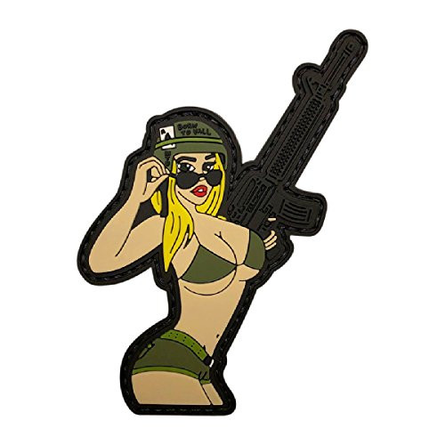 Miltacusa Pin up Girl Hook Patch _3D PVC Rubber MIL4_