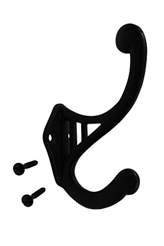 Black Wrought Iron Hook RSF 4 1 2 inch  H X 2 3 4 inch  Projection _ Renovator's Supply
