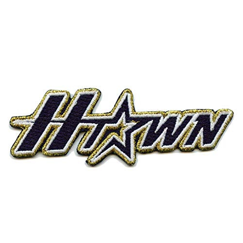 H_Town Houston Baseball Team Patch Sparkle Glitter Embroidered Iron On